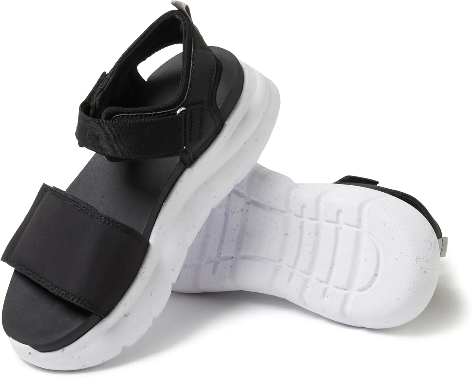 Dearfoams Women's Platform Lightweight Adjustable Odell Wedge Sandal