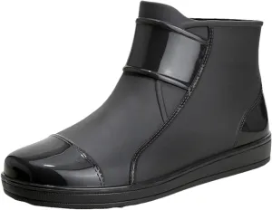 Deck Boots for Men Waterproof Rain Boots Comfortable Fishing Loafers Non Slip Boat Shoes for Fishing Gardening