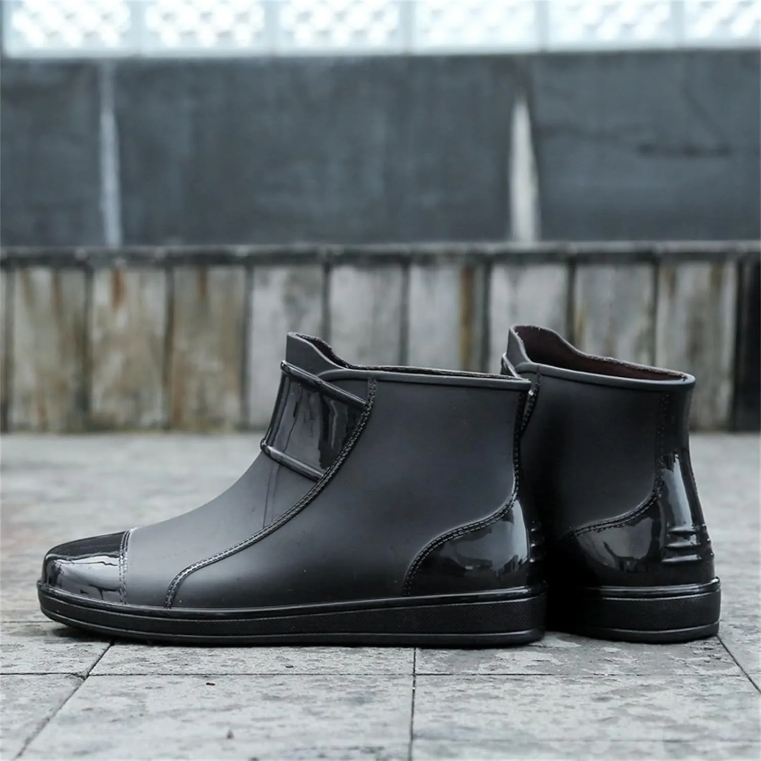 Deck Boots for Men Waterproof Rain Boots Comfortable Fishing Loafers Non Slip Boat Shoes for Fishing Gardening