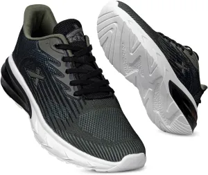 Defence Running/Jogging Shoe | Material: Mesh | for Men & Boys | Lightweight | Durable and Flexible | Comfortable | Non Slip, Black White, 7.5 Men