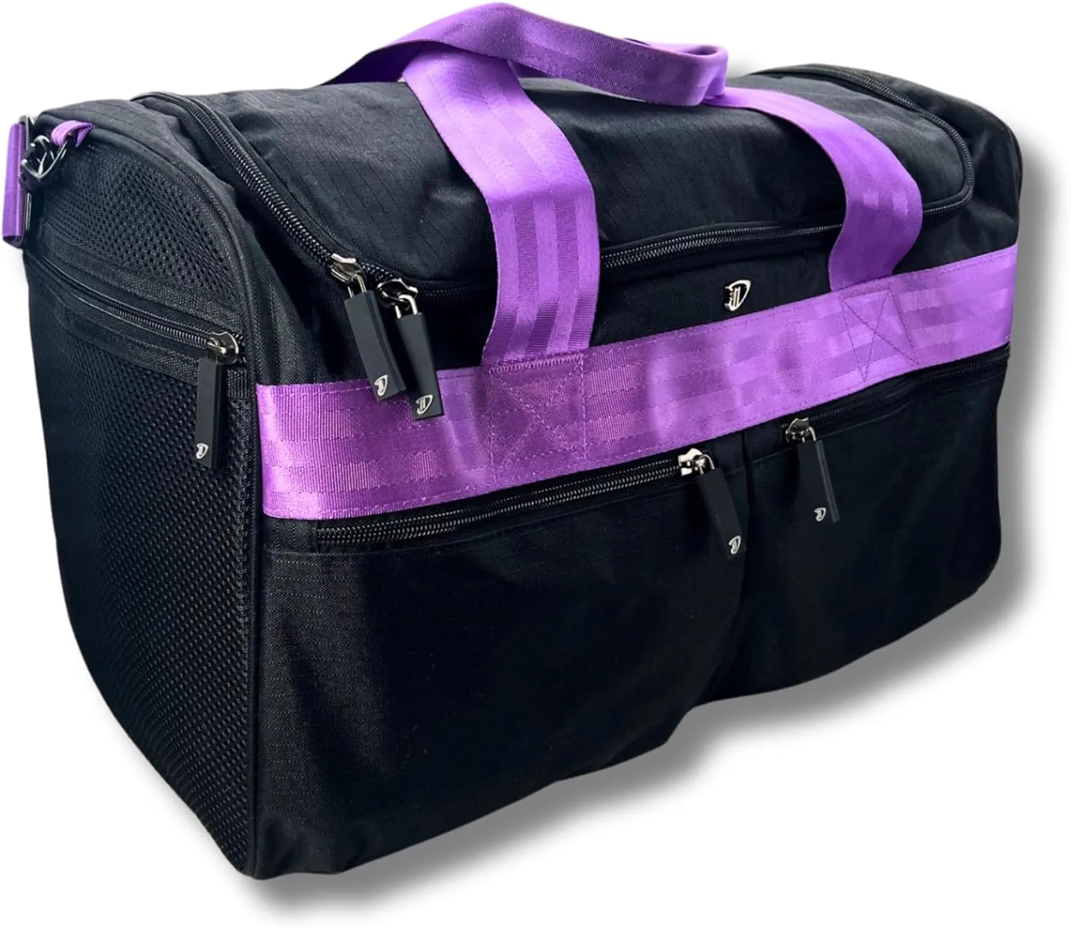 Dream Duffel Elevate Gym Bag, Sports Duffle with Shoe Pockets, Insulated Compartment, and Durable Design, 19"x12"x11.5", Purple