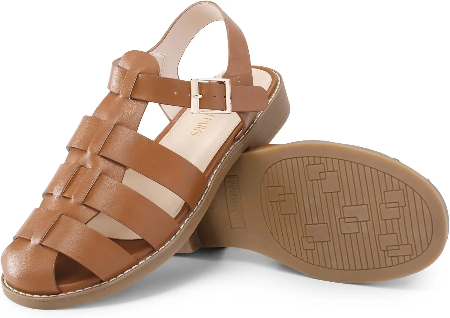 DREAM PAIRS Womens Fisherman Gladiator Braided Flat Sandal Cute Woven Strappy Closed Toe Shoes for Summer