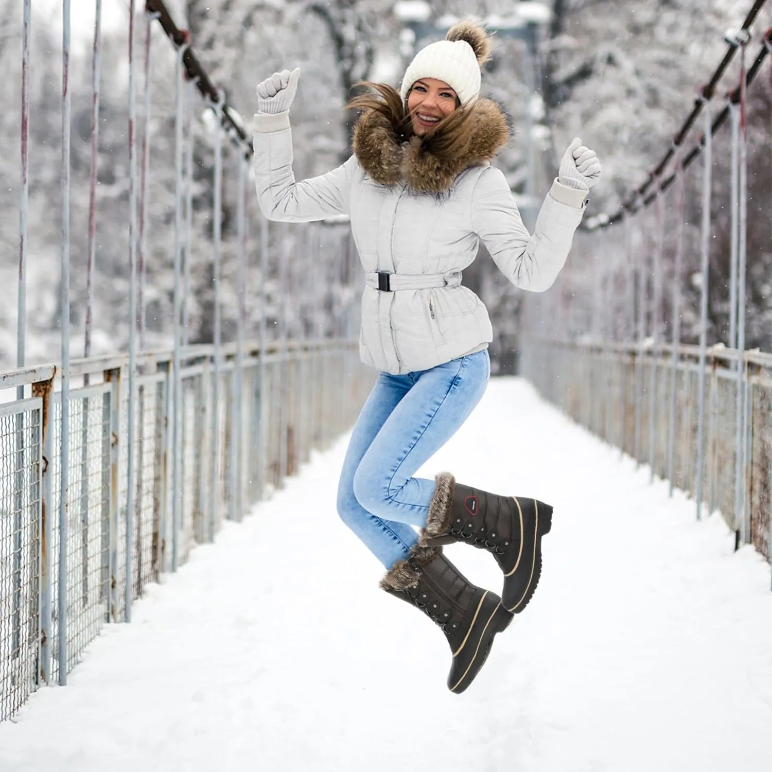 DREAM PAIRS Women's Snow Boots