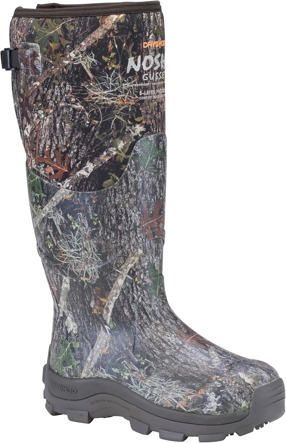 Dryshod Men's NoSho Gusset Rubber Hunting Boot | Insulated | Waterproof | Full Camo