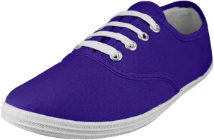Easy USA - Womens Canvas Lace Up Shoe with Padded Insole