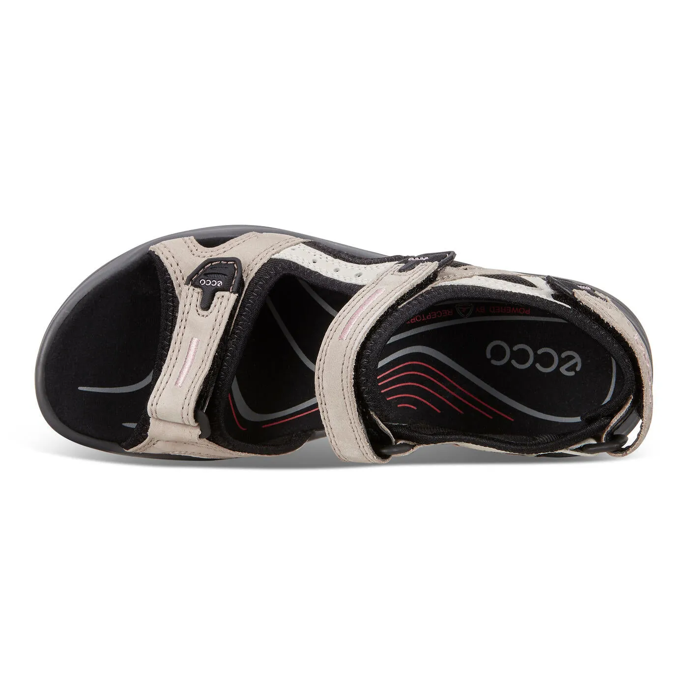Ecco women's Yucatan Offroad Sandals 069563-54695 atmosphere/ice w./black