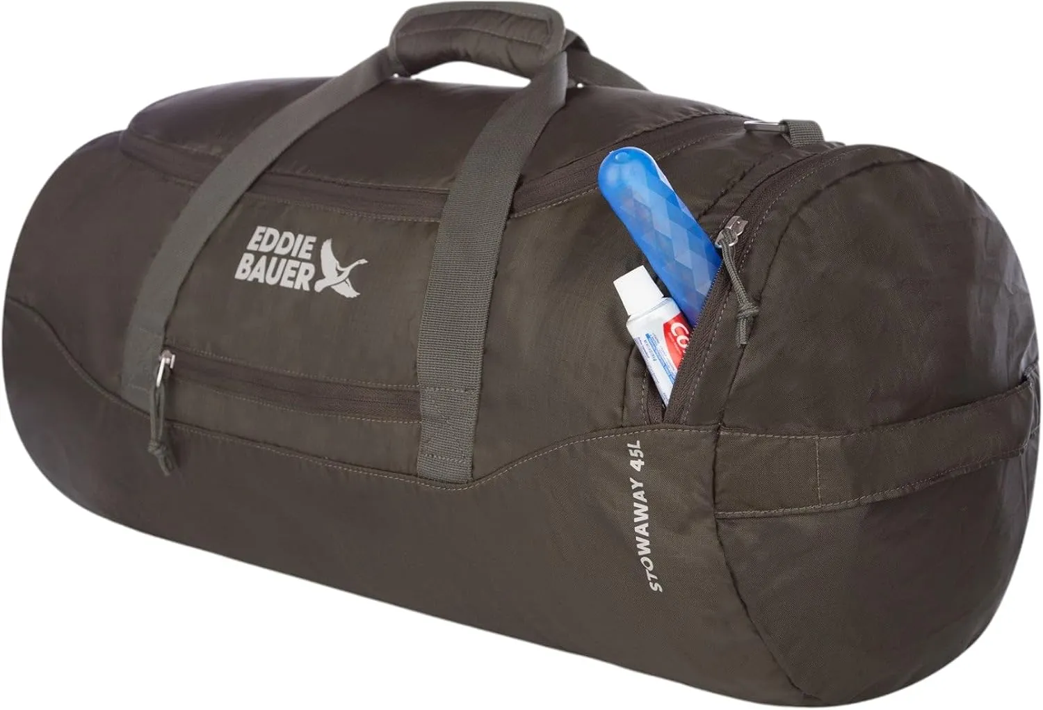 Eddie Bauer Stowaway Packable Duffel Bag | Travel | Foldable | Lightweight | Durable | Ripstop Polyester | 23" Length | 45L Capacity