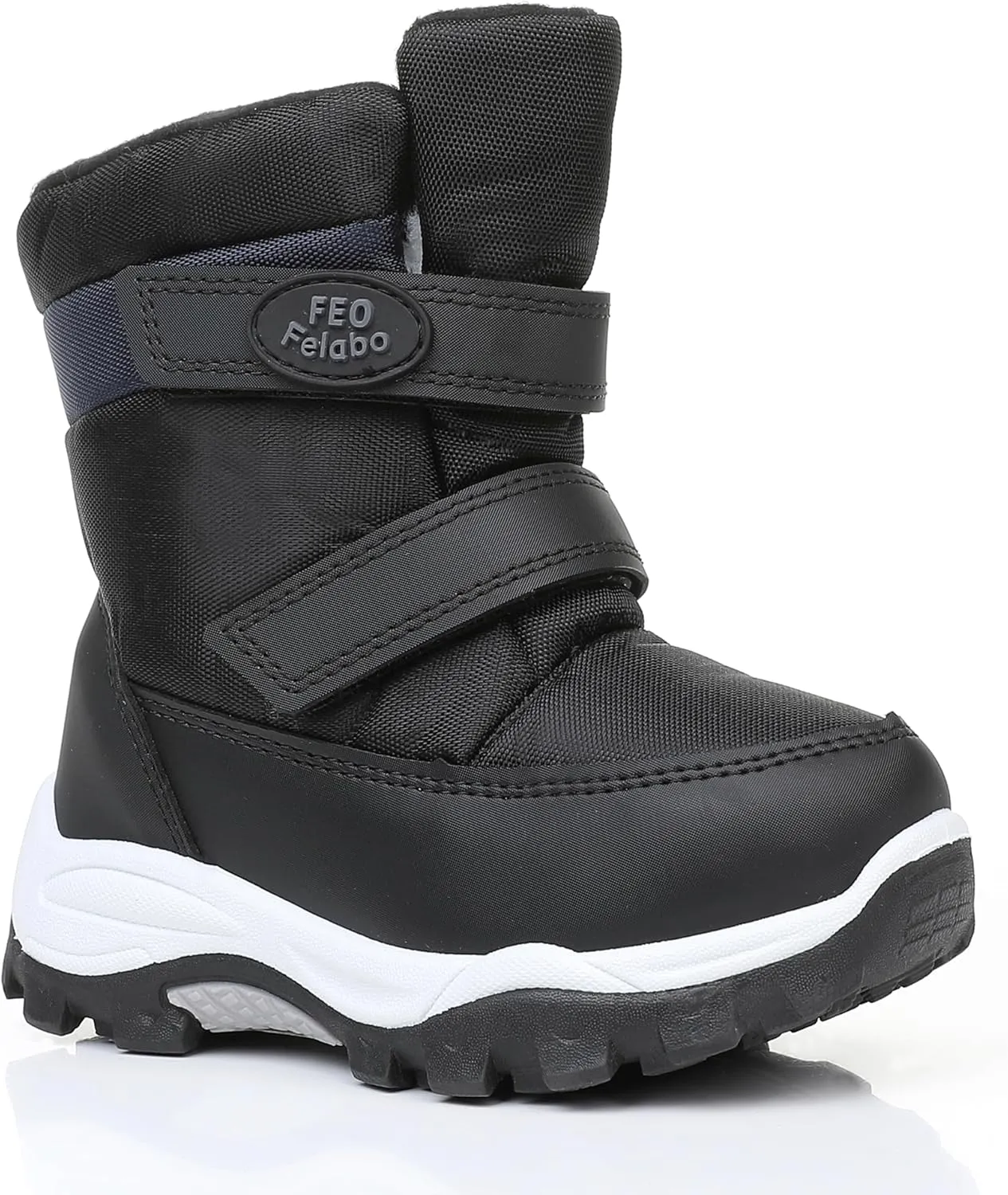 Felabo Toddler Snow Boots for Boys Girls Water Resistant Warm Winter Boots with Non Slip Sole Easy On Side Zipper Closure (Toddler/Little Kid)