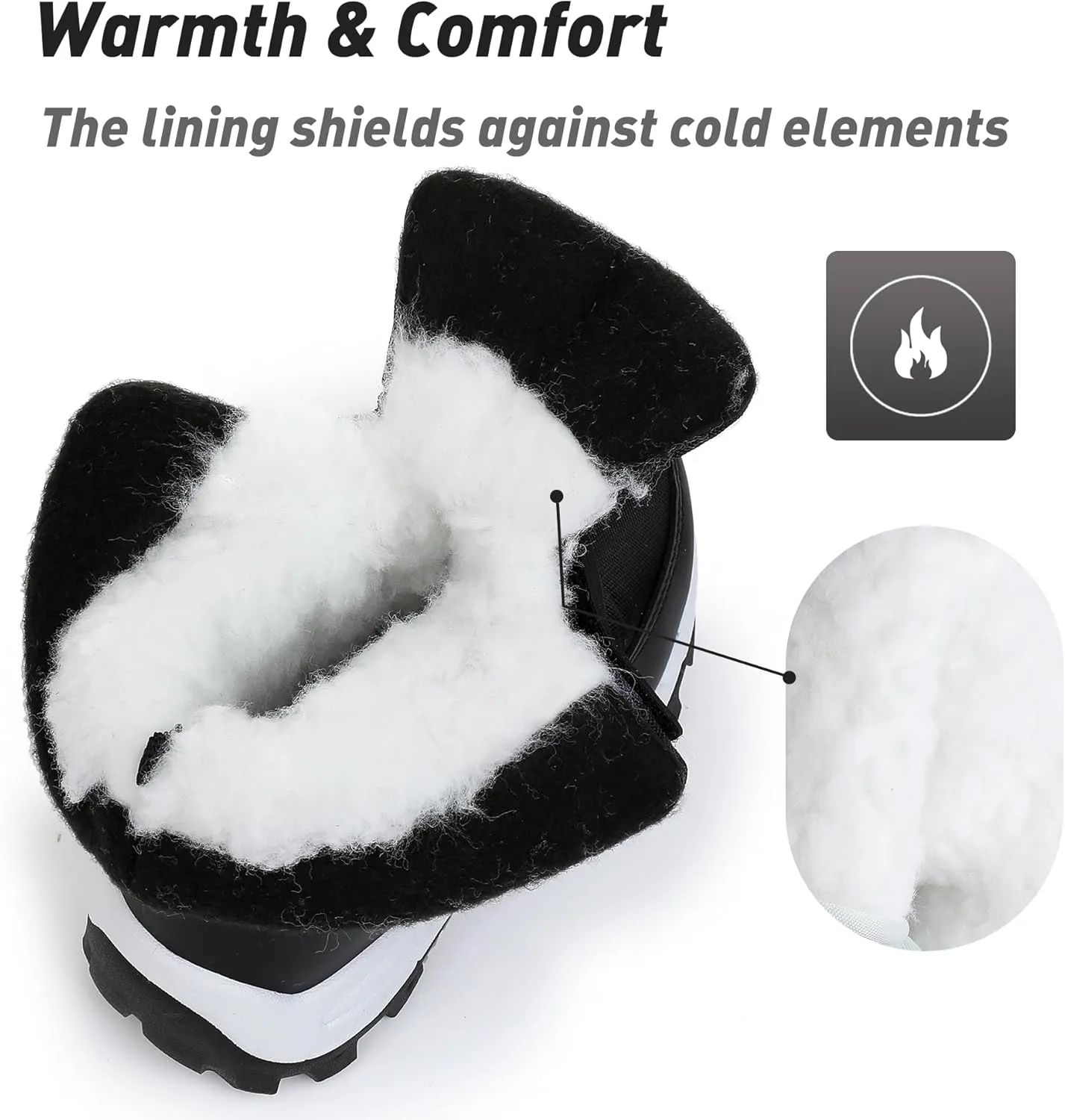 Felabo Toddler Snow Boots for Boys Girls Water Resistant Warm Winter Boots with Non Slip Sole Easy On Side Zipper Closure (Toddler/Little Kid)