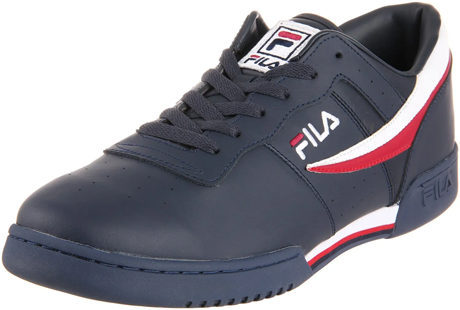 Fila Men's Original Fitness Sneaker,Black-White-Red,14 M US