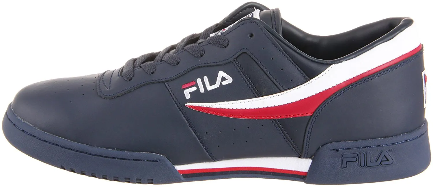 Fila Men's Original Fitness Sneaker,Black-White-Red,14 M US
