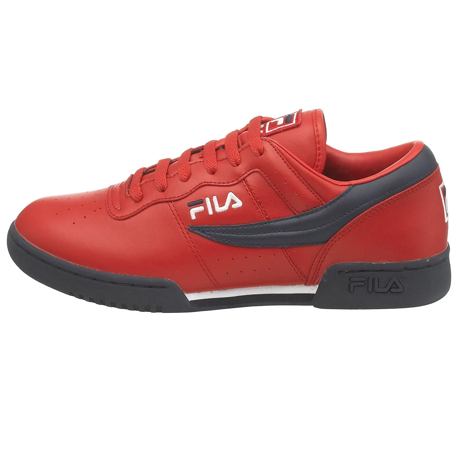 Fila Men's Original Fitness Sneaker,Black-White-Red,14 M US