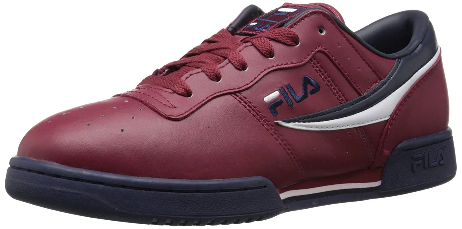 Fila Men's Original Fitness Sneaker,Black-White-Red,14 M US