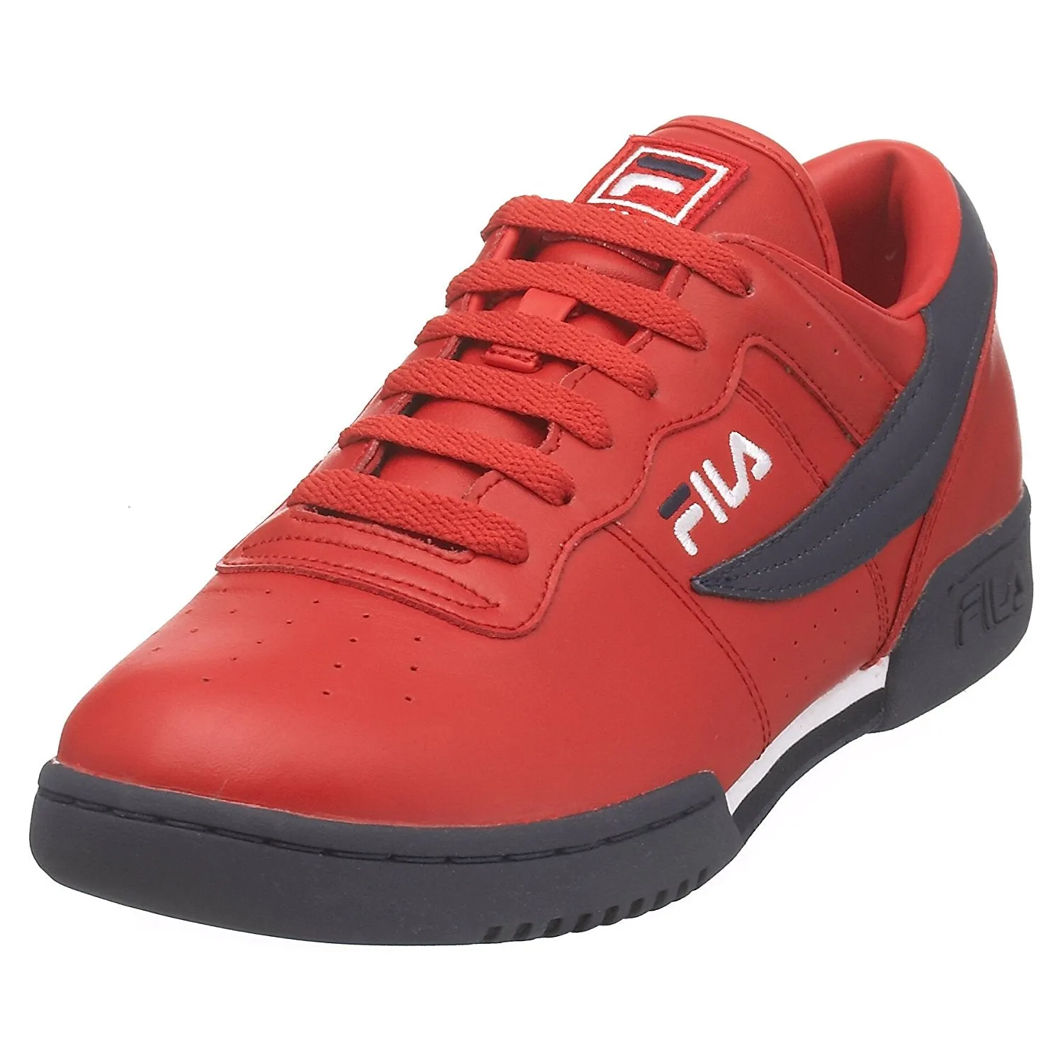 Fila Men's Original Fitness Sneaker,Black-White-Red,14 M US