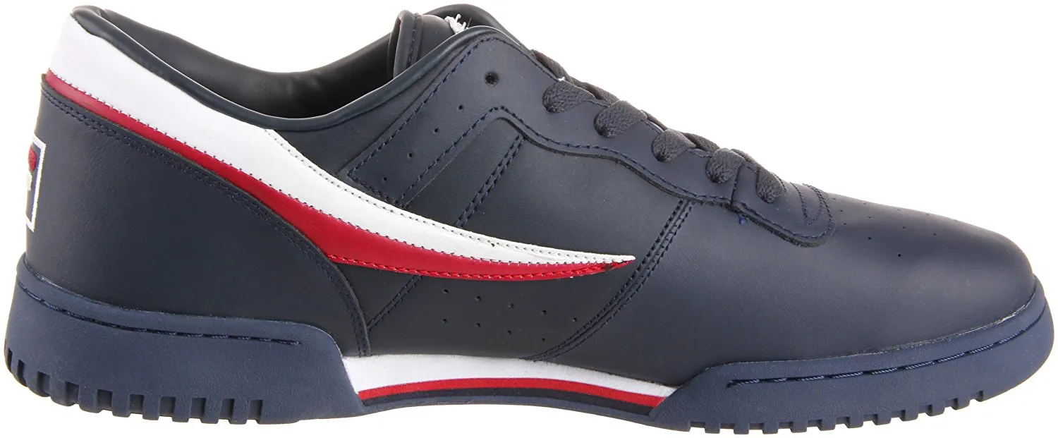 Fila Men's Original Fitness Sneaker,Black-White-Red,14 M US