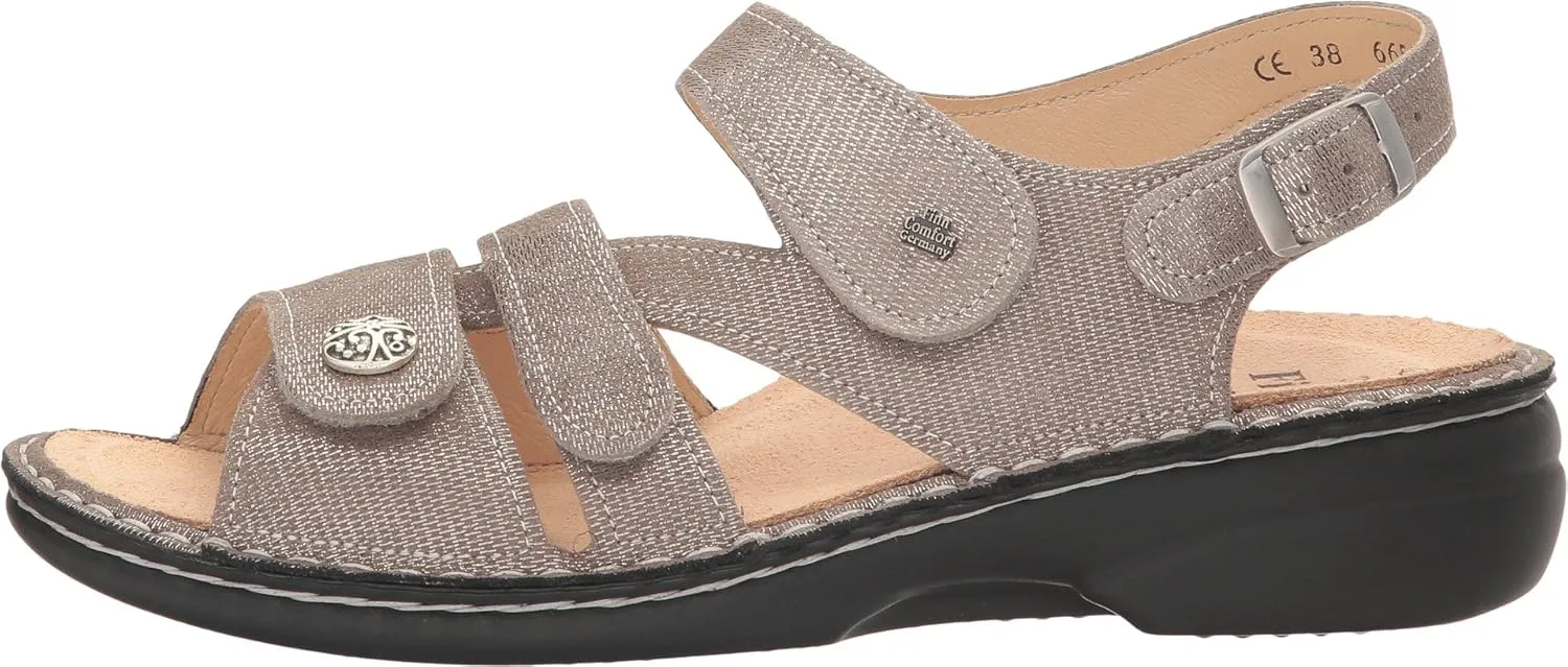 Finn Comfort Women's Gomera Ankle Strap, 34 EU X-Weit
