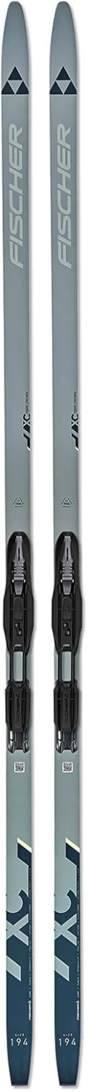 FISCHER Unisex Adult Fibre Crown EF Mounted Cross-Country XC Nordic Skis with Nordic Tour Step-in IFP Bindings | Recreational Skiing, Groomed Tracks, Winter Sports