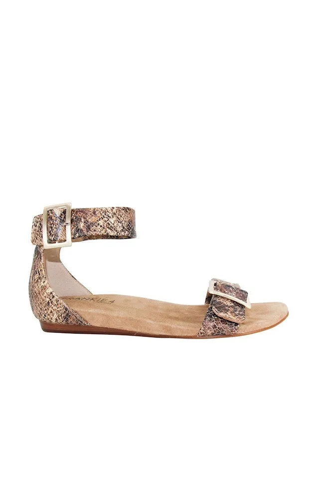 Frankie4 Megan Sandal Olive Snake
