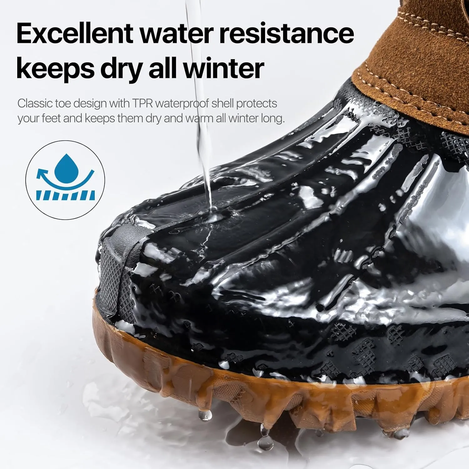 FREE SOLDIER Women's Waterproof Winter Cold Weather Snow Boots for Women Outdoor Fashion Duck Boots Comfortable Insulated
