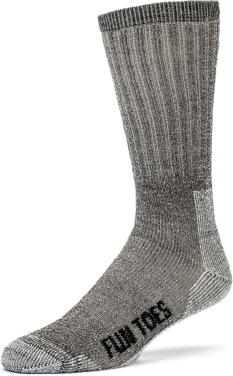 FUN TOES Boot Socks for Men, 3 Pairs Durable Thermal Insulated 80% Merino Wool Warm Hiking for Winter, Indoor or Outdoor