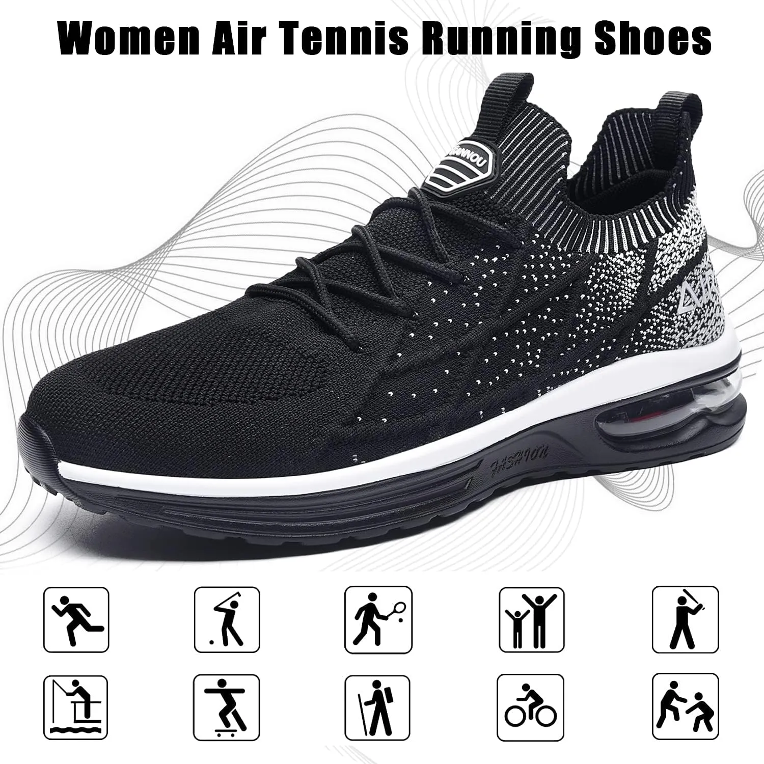 GANNOU Women's Air Athletic Running Shoes Fashion Sport Gym Jogging Tennis Fitness Sneaker US5.5-11