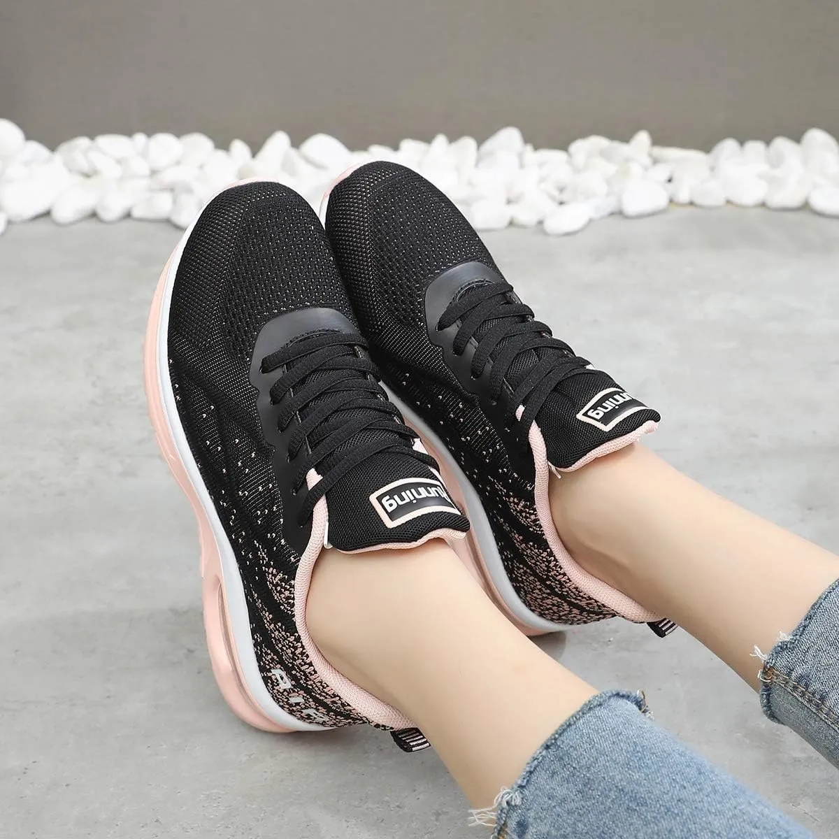 GANNOU Women's Air Athletic Running Shoes Fashion Sport Gym Jogging Tennis Fitness Sneaker US5.5-11