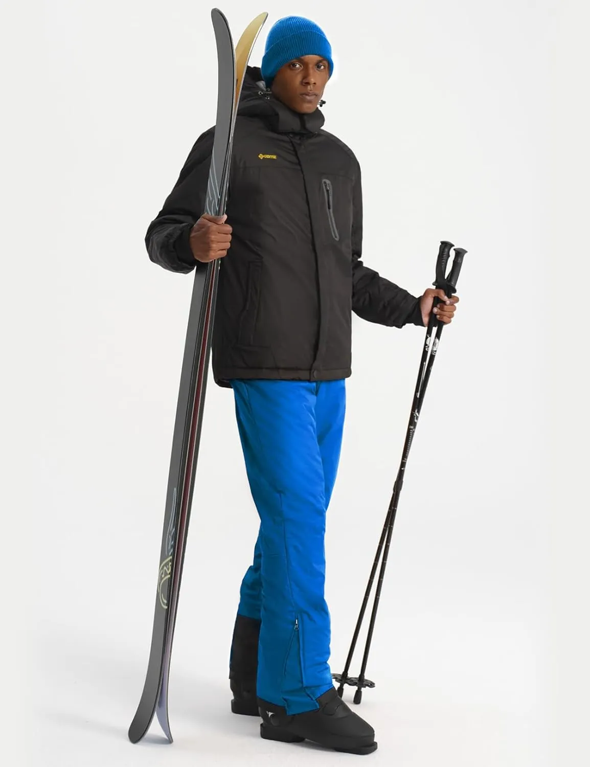 GEMYSE Men's Insulated Waterproof Ski Bib Overalls Winter Snowboarding Pants