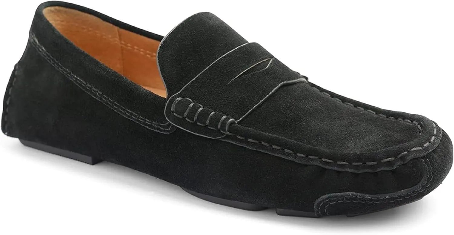 Gentle Souls by Kenneth Cole Men's Mateo Driver Soft Suede Penny Loafer, Built-in Arch Support