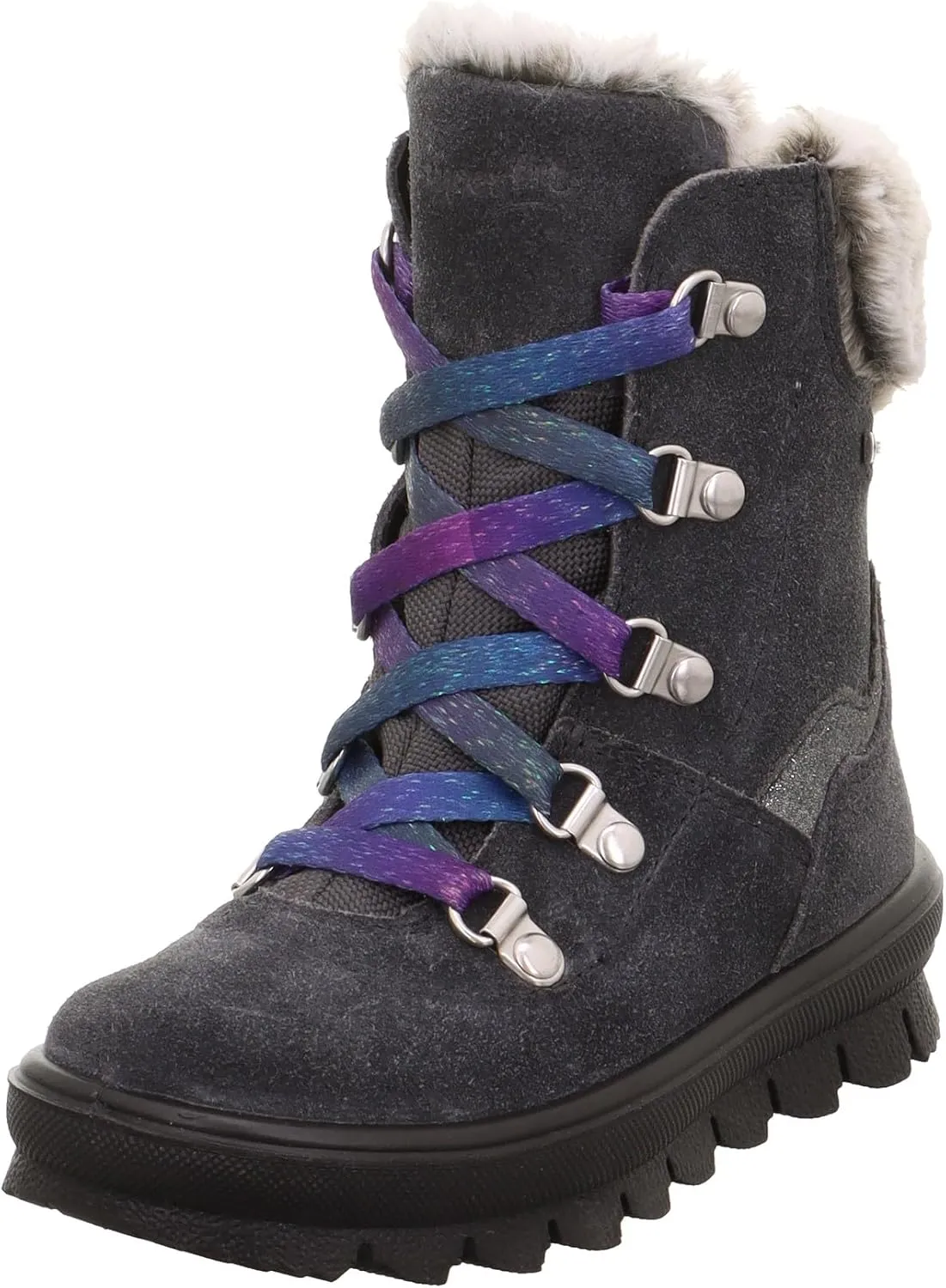 Girl's Modern Snow Boot, Grau Lila 2010, 0 UK Wide
