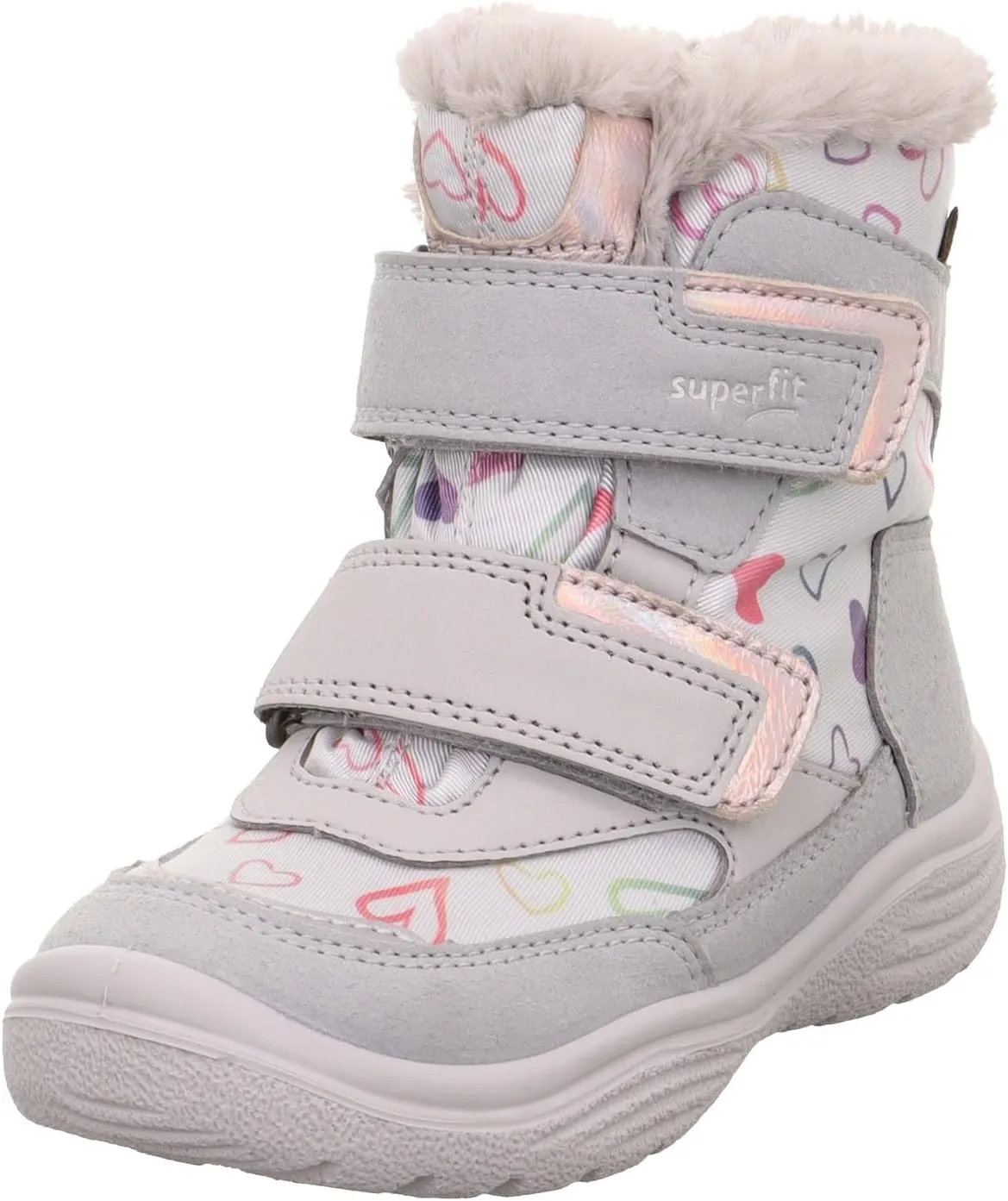 Girl's Modern Snow Boot, Light Grey 2500, 11 UK Child Wide