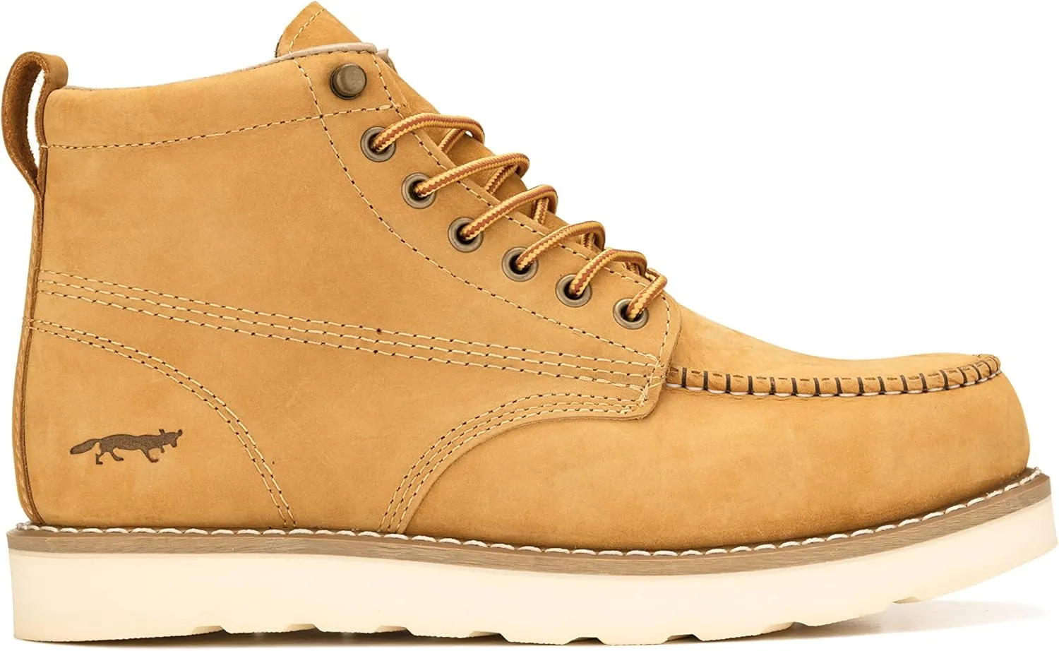 Golden Fox Work Boots 6" Men's Moc Toe Wedge Comfortable Boot for Construction