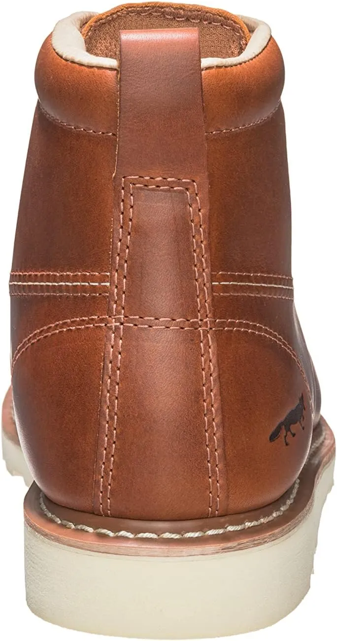 Golden Fox Work Boots 6" Men's Moc Toe Wedge Comfortable Boot for Construction