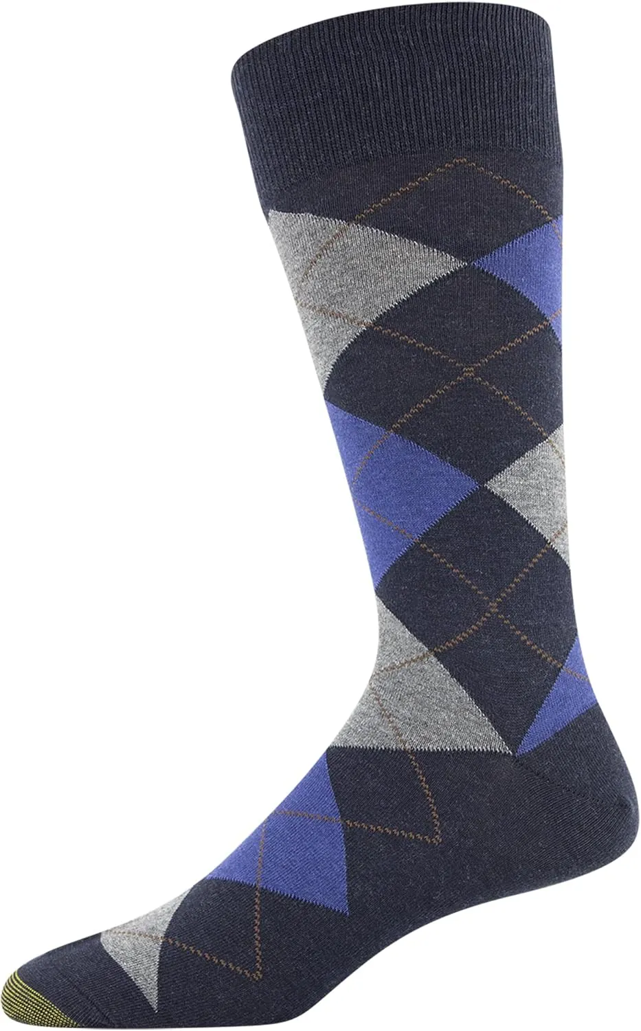 GOLDTOE Men's Carlyle Argyle Crew Dress Socks, 3-Pairs