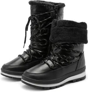 HEAWISH Women’s Winter Snow Boot Fur Lined Mid Calf Warm Boots