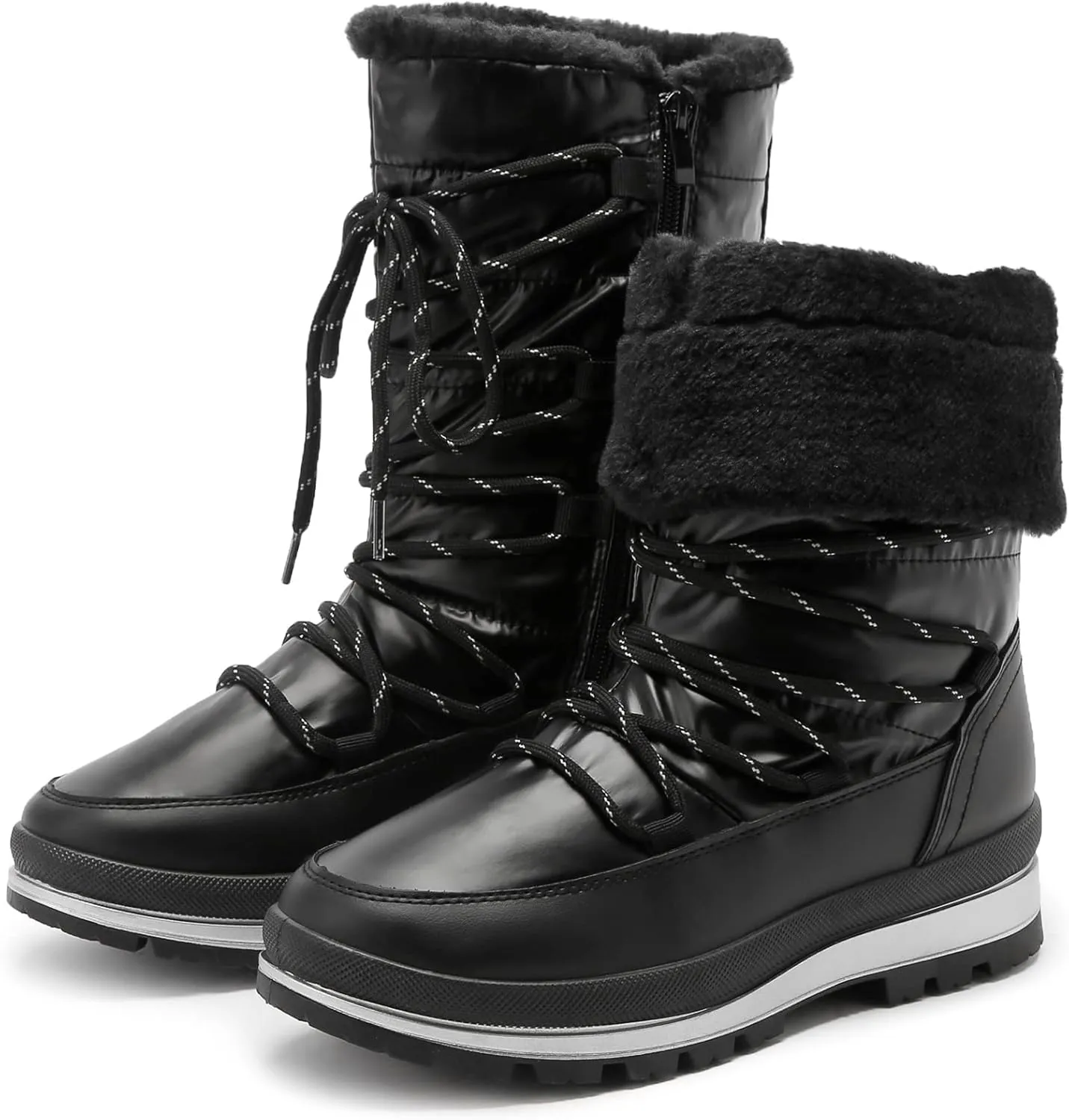 HEAWISH Women’s Winter Snow Boot Fur Lined Mid Calf Warm Boots