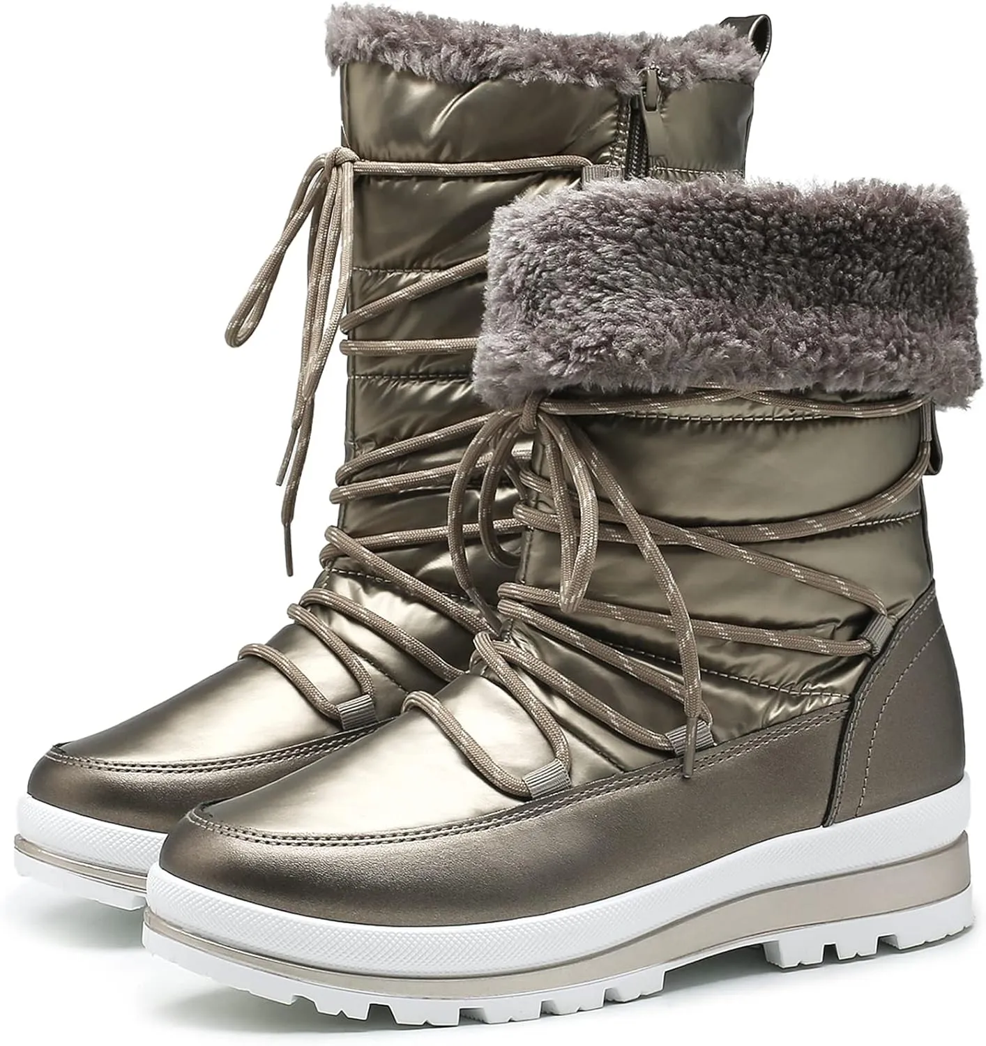 HEAWISH Women’s Winter Snow Boot Fur Lined Mid Calf Warm Boots