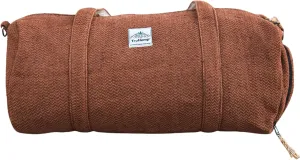 Hemp Duffle Bag with Shoe Pocket, Brown – Durable Travel Duffle, Spacious Gym Bag, Stylish Carry-All with YKK Zipper, Comfortable Shoulder Strap