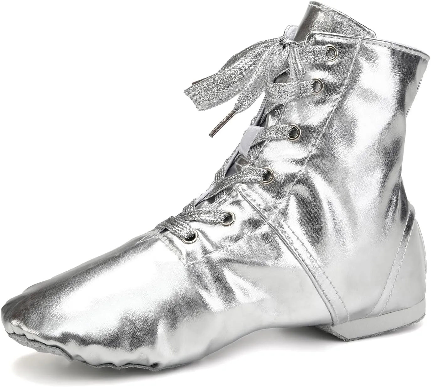 HIPPOSEUS Jazz Dance Boots with Lace up Split Sole Dance Shoes Modern Dance Practice Shoe for Women and Men
