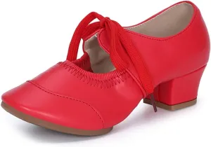 HIPPOSEUS Women's Latin Dance Practice Shoes Split Sole Ballroom Dance Training Shoes,Model 215