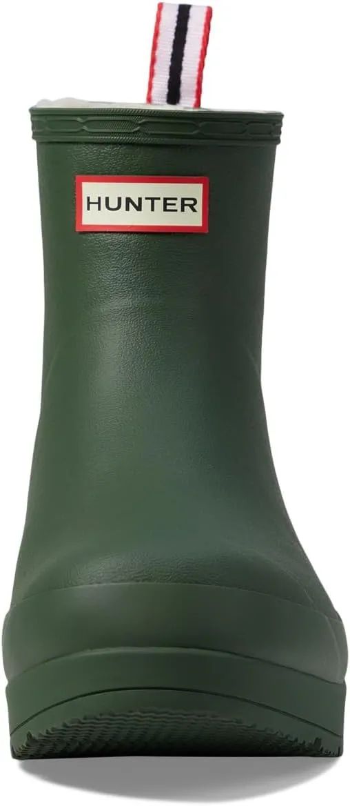 Hunter Play Short Sherpa Insulated Boot - Boots for Men - Textile Lining - Low Block Heel - Synthetic Upper Flexing Green/White Willow 10 M