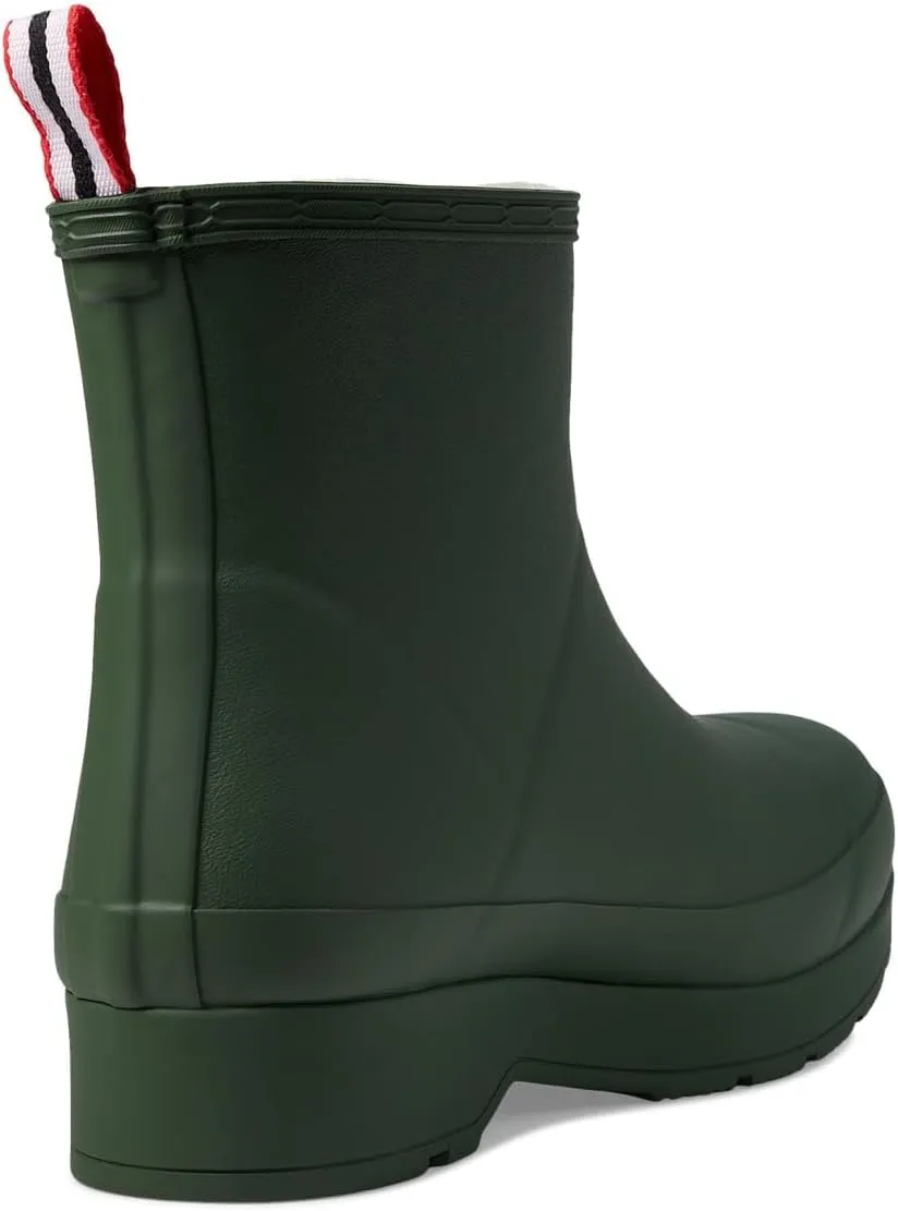 Hunter Play Short Sherpa Insulated Boot - Boots for Men - Textile Lining - Low Block Heel - Synthetic Upper Flexing Green/White Willow 10 M