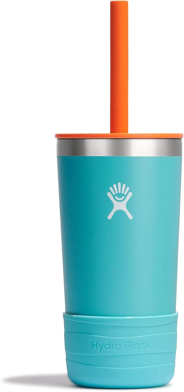 Hydro Flask Kids Tumbler Jr. Stainless Steel Vacuum Insulated Tumbler Cup with Lid and Straw for Cold Water and Drinks for Sports, School, Camp, Lunch