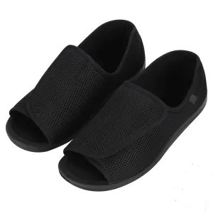 Ibluelover Men's Open Toe Diabetic Slippers Adjustable Orthopedic Walking Shoes Wide House Diabetic Shoes Comfortable Footwear Sandals Durable Square Toe Support Brace for Swollen Feet, Edema Elderly