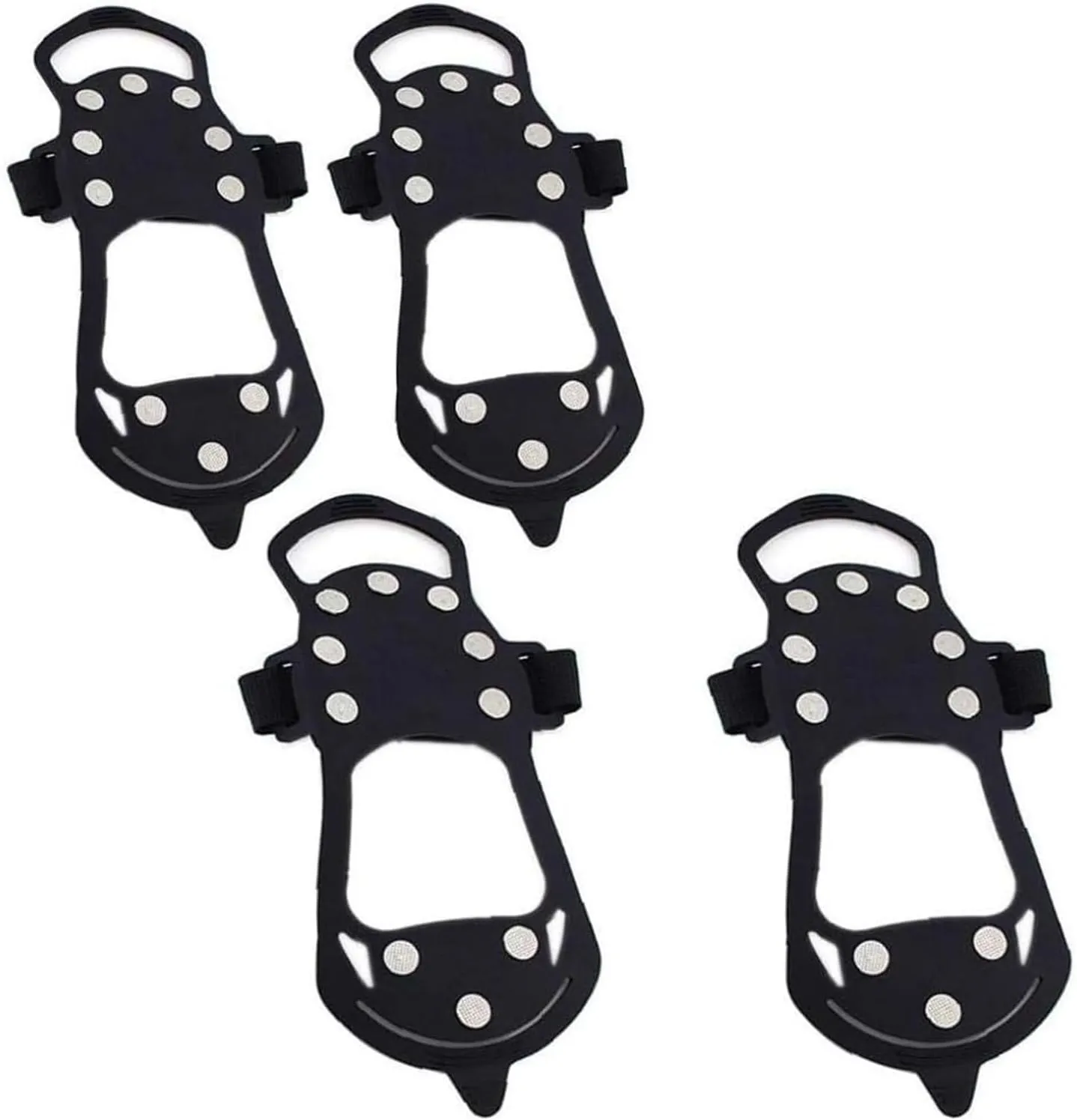 Ice Grips Snow Crampons Traction Cleats Shoe Boot Grippers Anti Slip 10 Studs Spikes for Winter Walking
