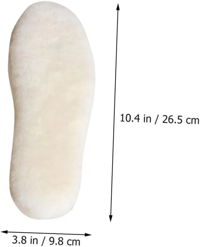 Insoles Women Warm Sheepskin Boot Inserts for Men Women Adults Winter Shoes