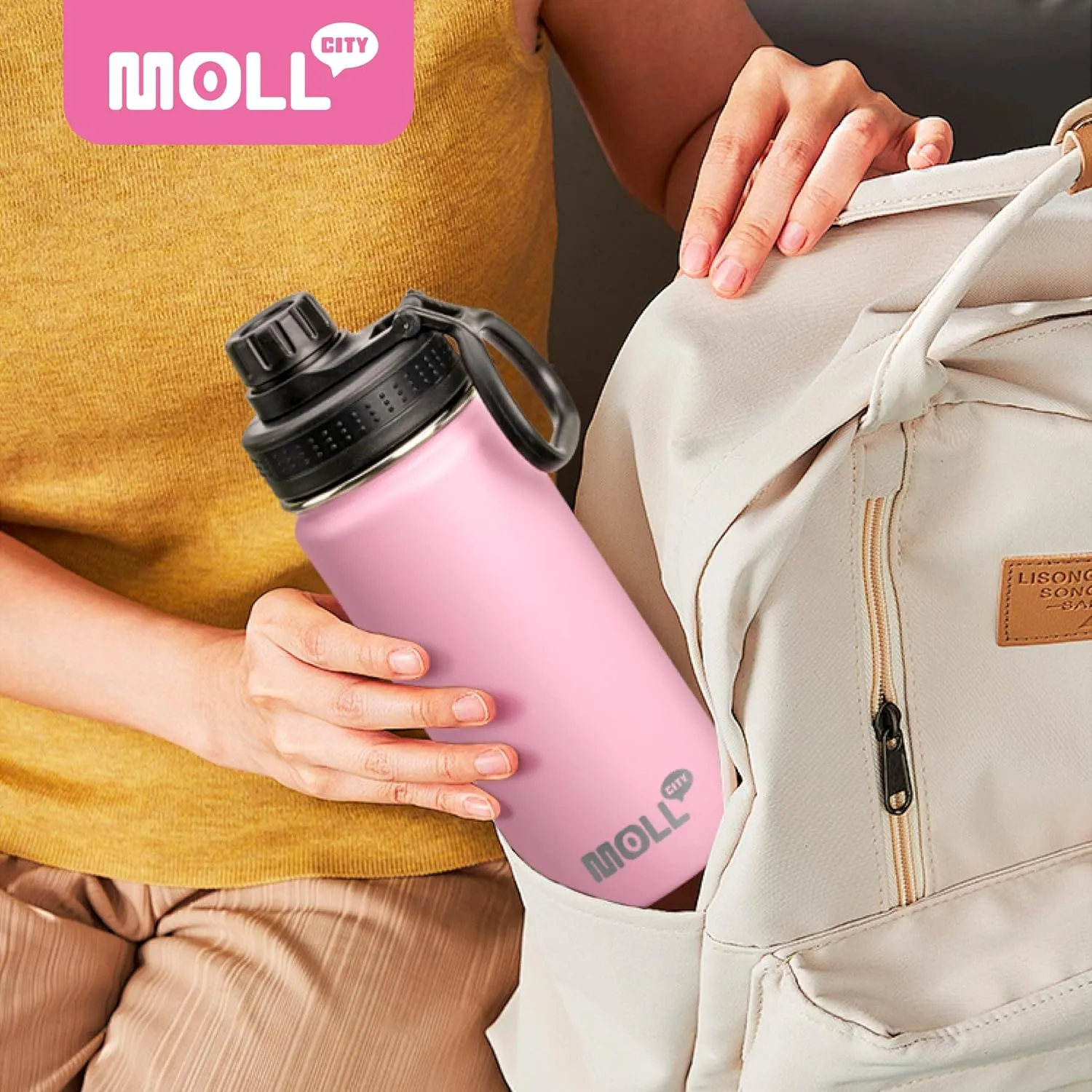 Insulated Water Bottle-18 oz Stainless Steel Vacuum Wide Mouth Sports Flask with Silicone Boot-Reusable Metal Leak Proof Travel Water Bottle Boys, BPA-Free(Grass Green)
