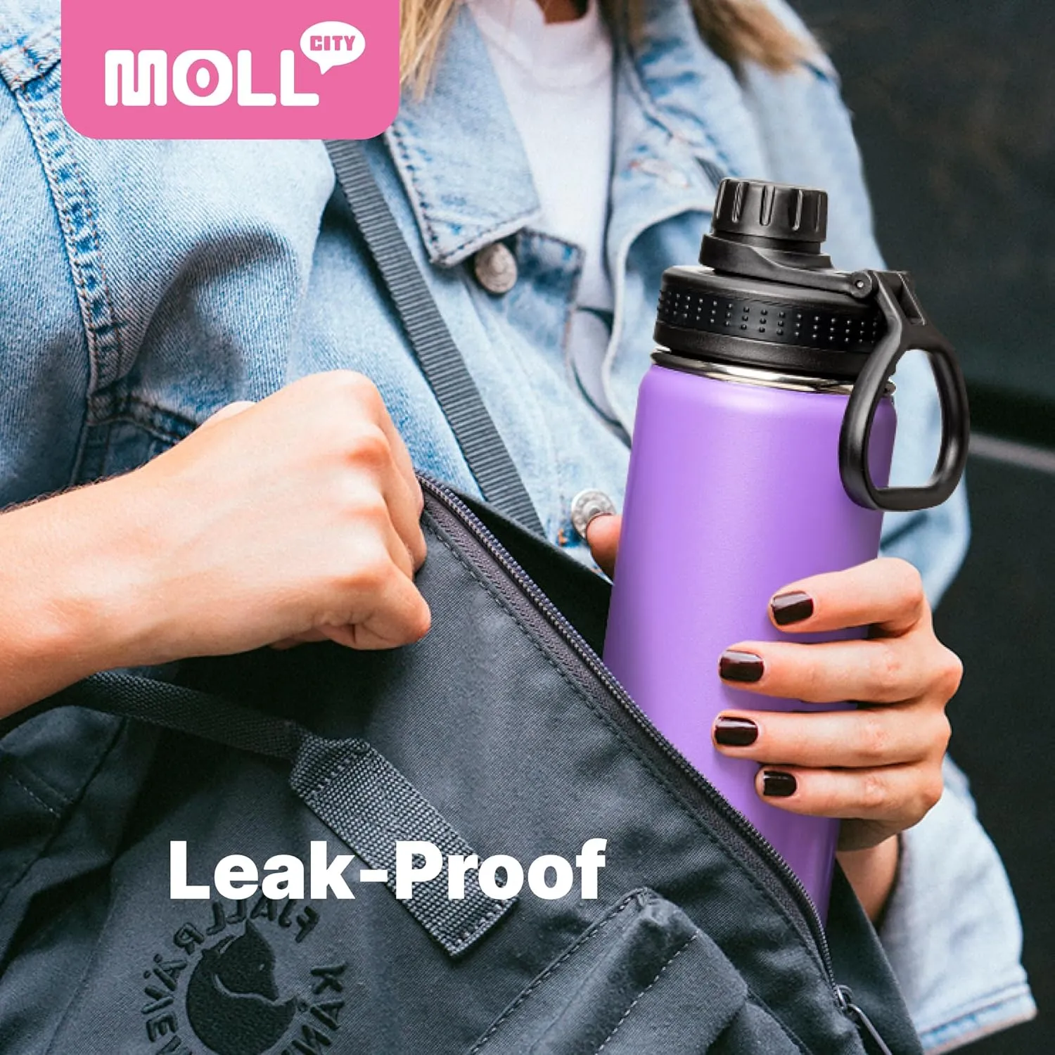 Insulated Water Bottle-18 oz Stainless Steel Vacuum Wide Mouth Sports Flask with Silicone Boot-Reusable Metal Leak Proof Travel Water Bottle Boys, BPA-Free(Grass Green)