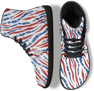Jeiento Animal Print Barefoot High Top Sneaker Tennis Shoes Comfort Sports Fitness Running Shoes for Men