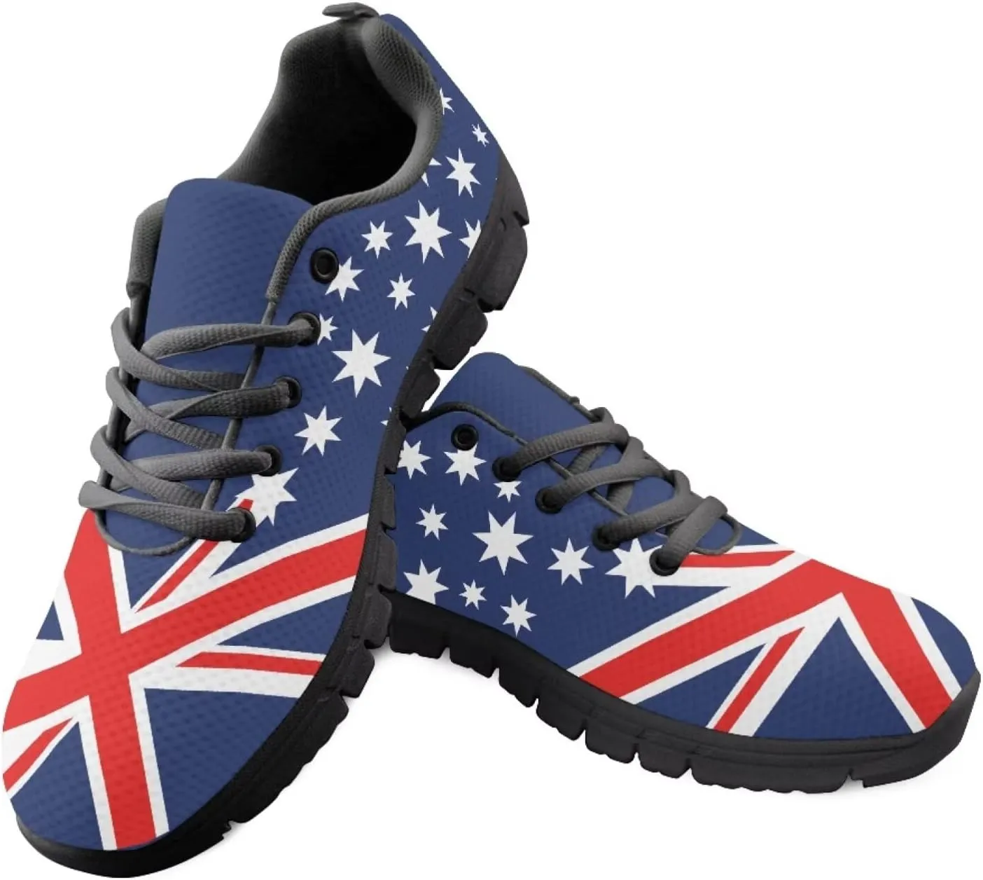 Jeiento Womens Fashion Sneaker American Flag Shoes for Men Women Casual Running Sports Slip On Sneakers Comfort Lace Up Walking Shoes