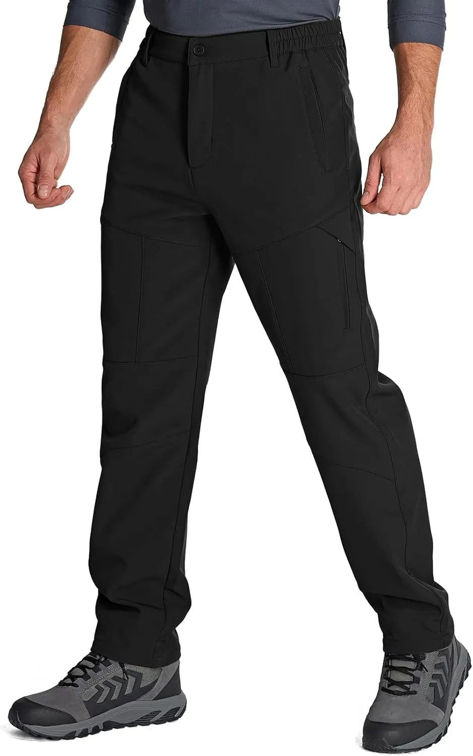 Jessie Kidden Mens Hiking Pants Water Repellent Outdoor Snow Ski Fishing Camping Walking Fleece Lined Insulated Winter Pants